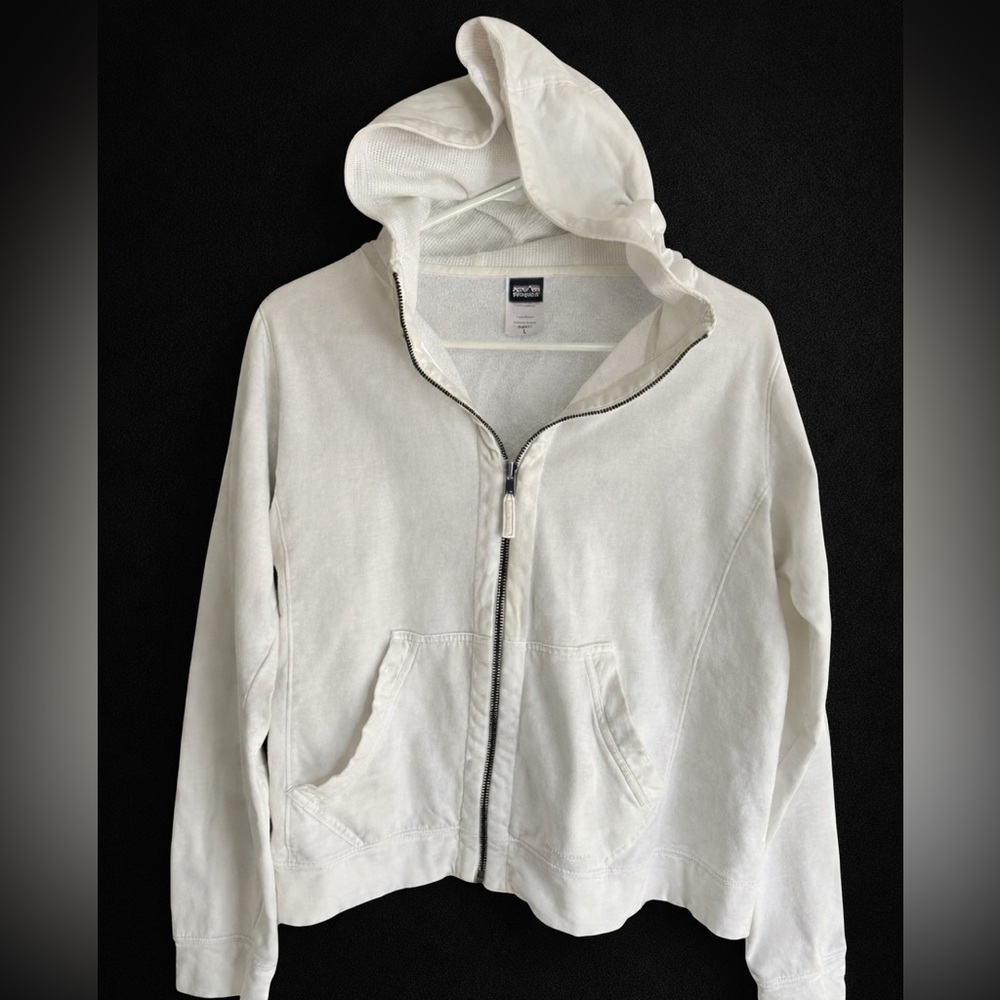 Patagonia White Full-Zip Hoodie